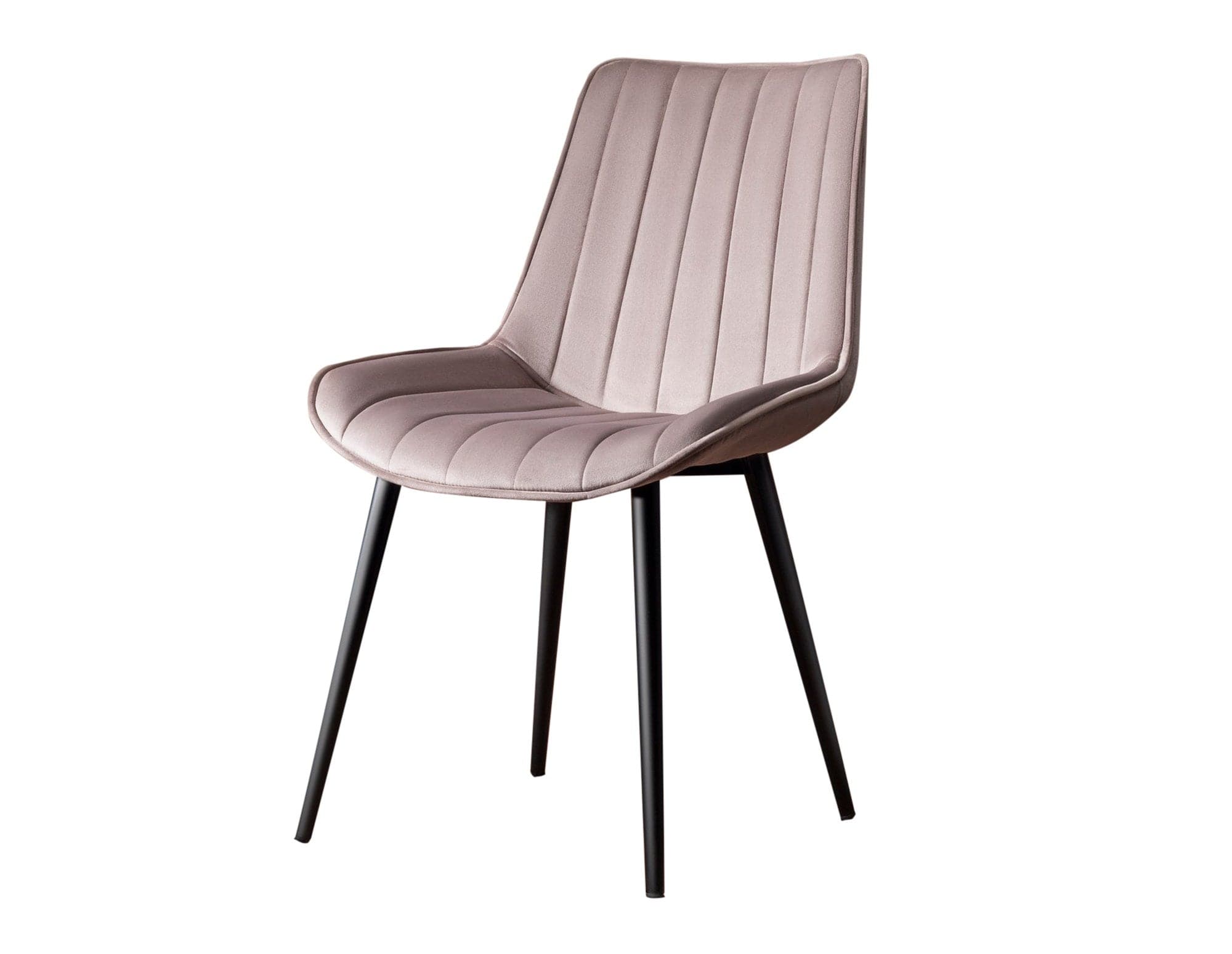 Asir Set 2 scaune tapitate cu stofa si picioare metalice, Venus Crem / Negru, l51xA45xH90 cm