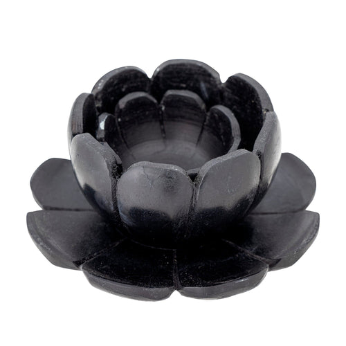 Set 2 suporturi pentru lumanari din aluminiu, Juljana Negru, Ø13xH6 cm