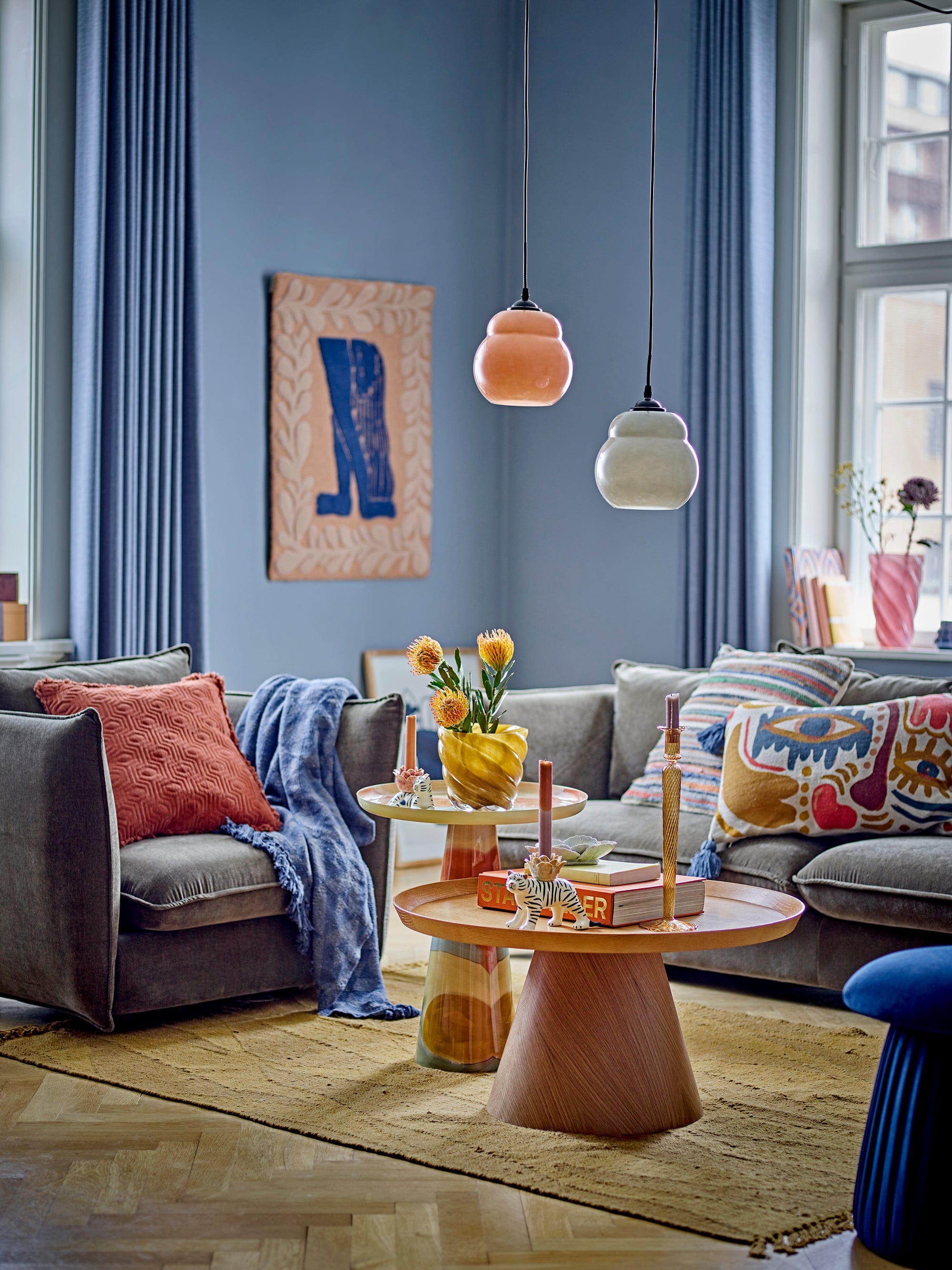 Set 2 suporturi pentru lumanari din ceramica, Liberty Alb, l18xA7,5xH13,5 / l14xA7xH8,5 cm (3)