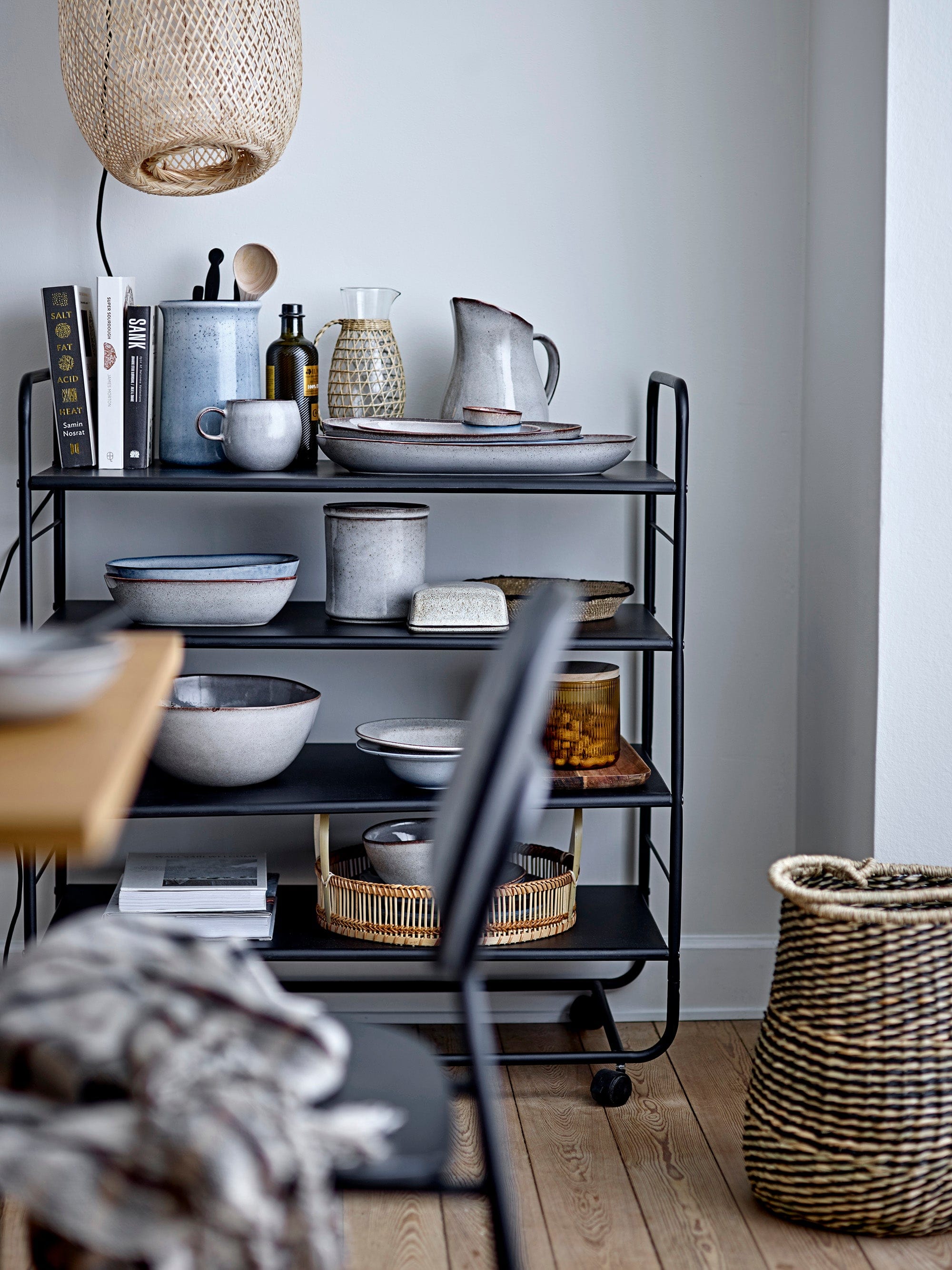 Bloomingville Set 2 tavi pentru servire din bambus, Salle Natural, Ø45xH10 / Ø35xH8 cm