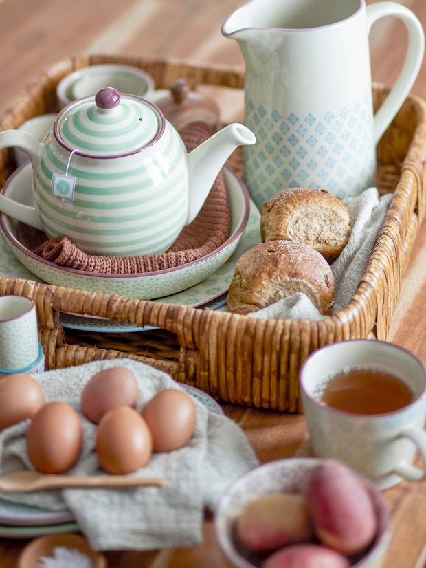 Bloomingville Set 2 tavi pentru servire din ratan, Diann Maro, L52xl52xH9 / L40xl40xH9 cm