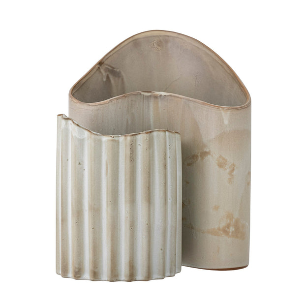 Set 2 vaze decorative din ceramica, Henaj Maro, L18,5xl13xH23,5 / L13xl8,5xH16 cm (2)