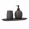 Bloomingville Set 3 accesorii pentru baie din ceramica, Hrin Gri
