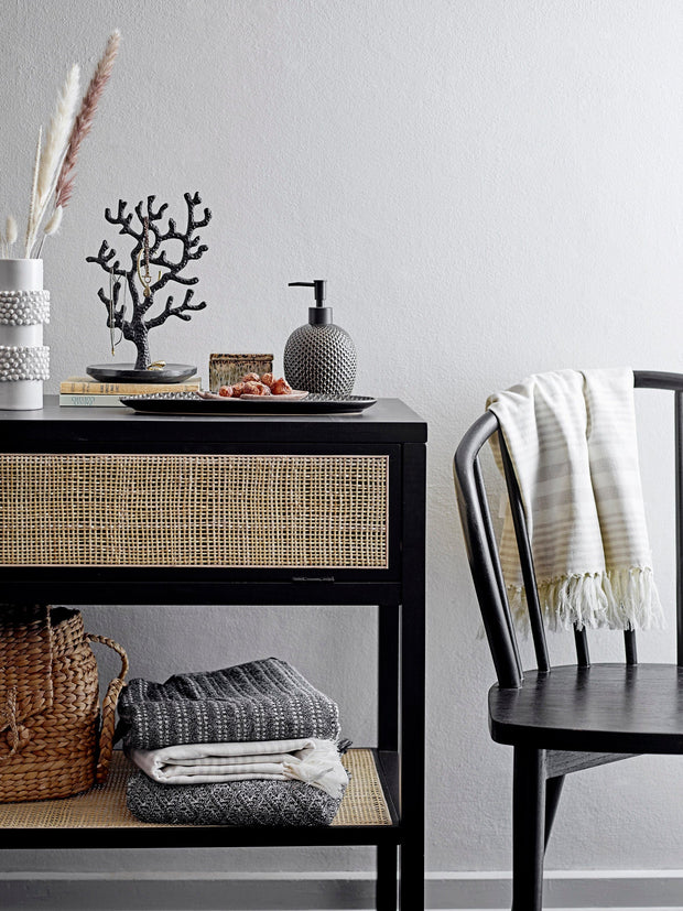 Bloomingville Set 3 accesorii pentru baie din ceramica, Hrin Gri