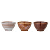 Set 3 boluri din ceramica, Lotus Maro, 500 ml