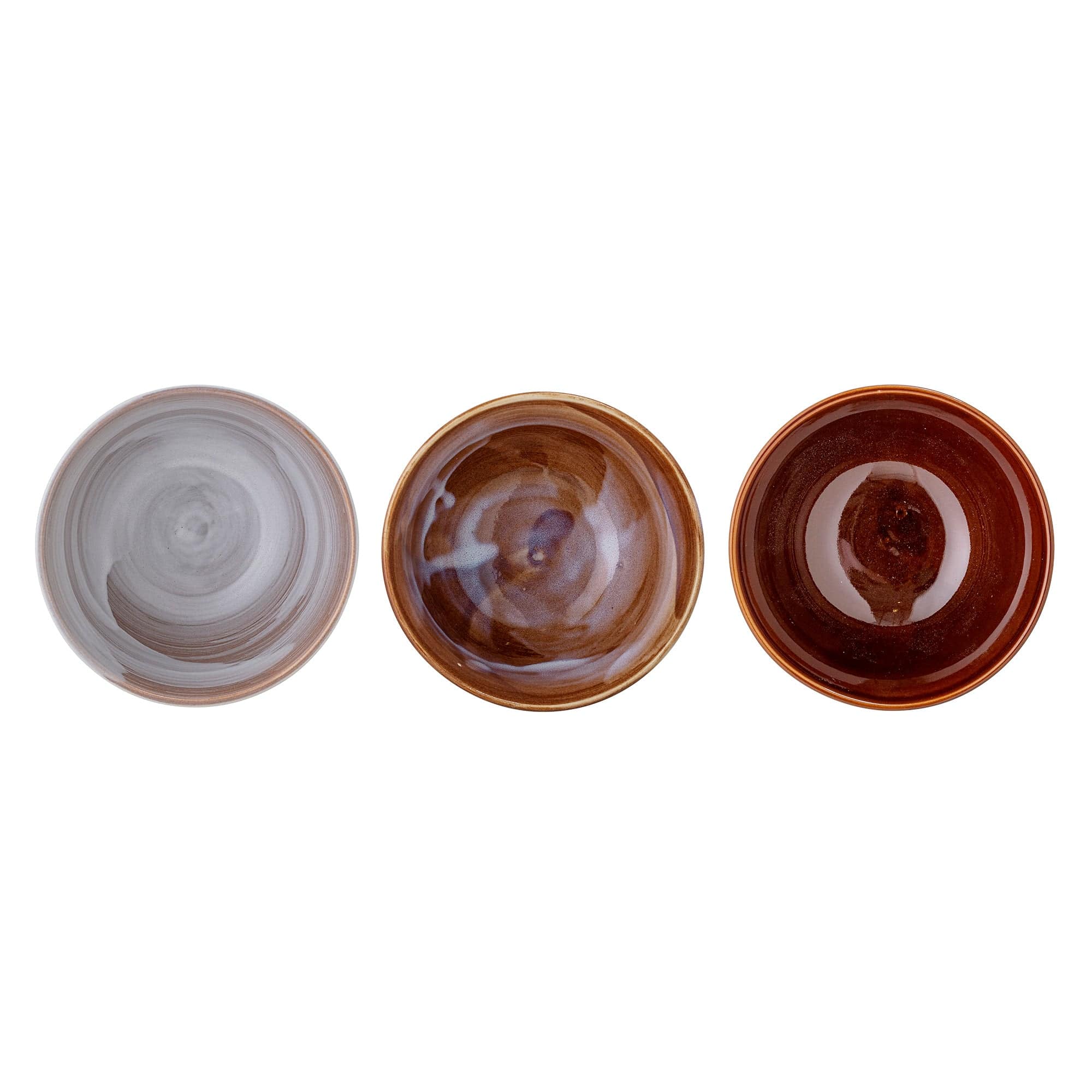 Set 3 boluri din ceramica, Lotus Maro, 500 ml (1)