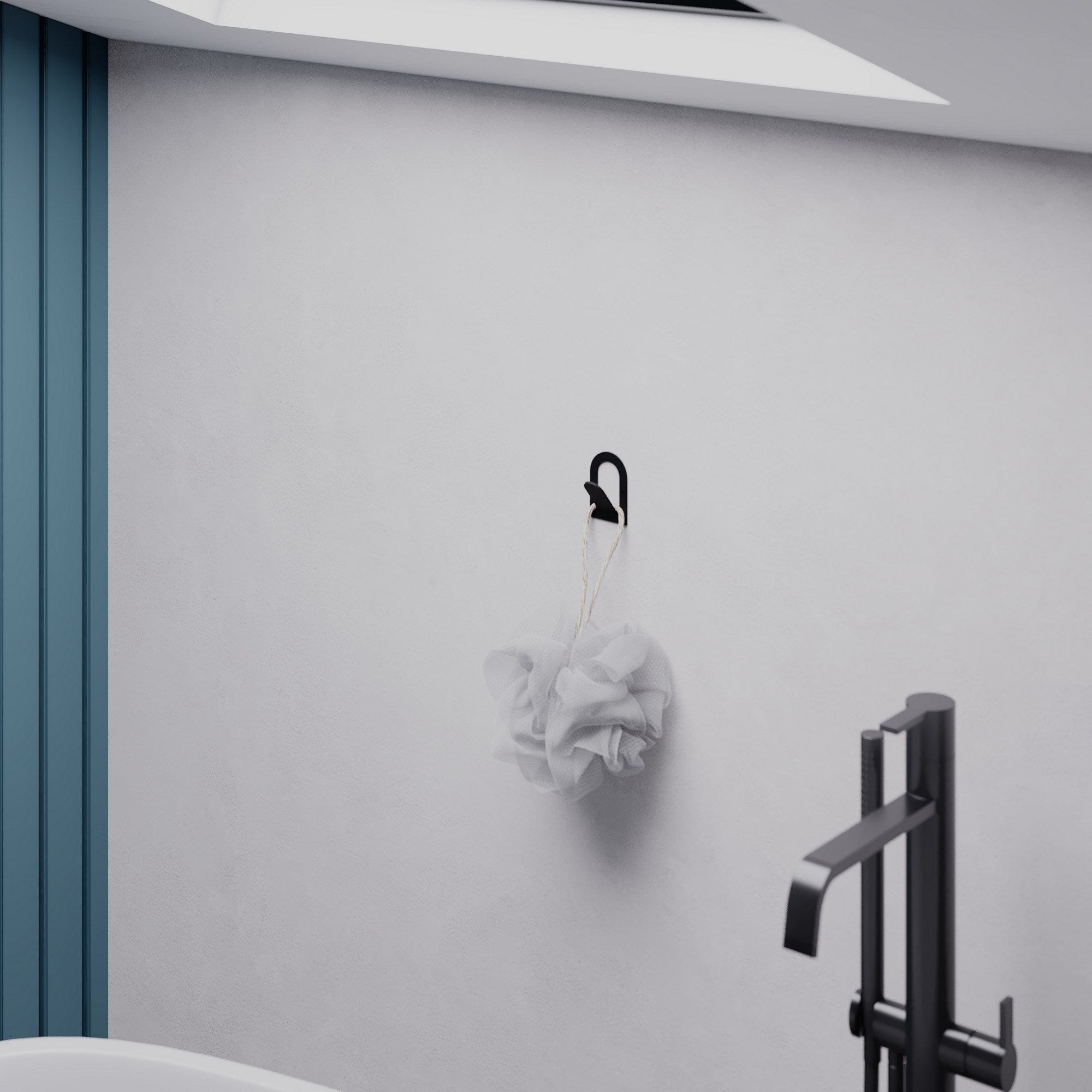 Set 3 carlige metalice pentru perete, Astra Negru, l4xA3,1xH6 cm (1)