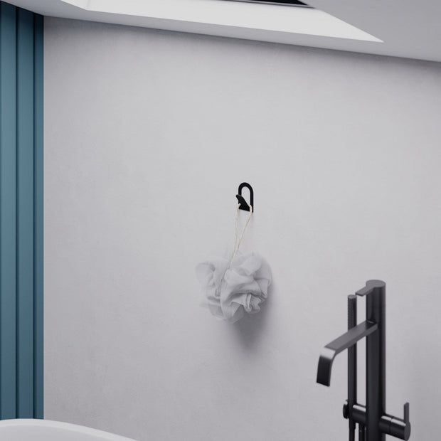 Set 3 carlige metalice pentru perete, Astra Negru, l4xA3,1xH6 cm (1)