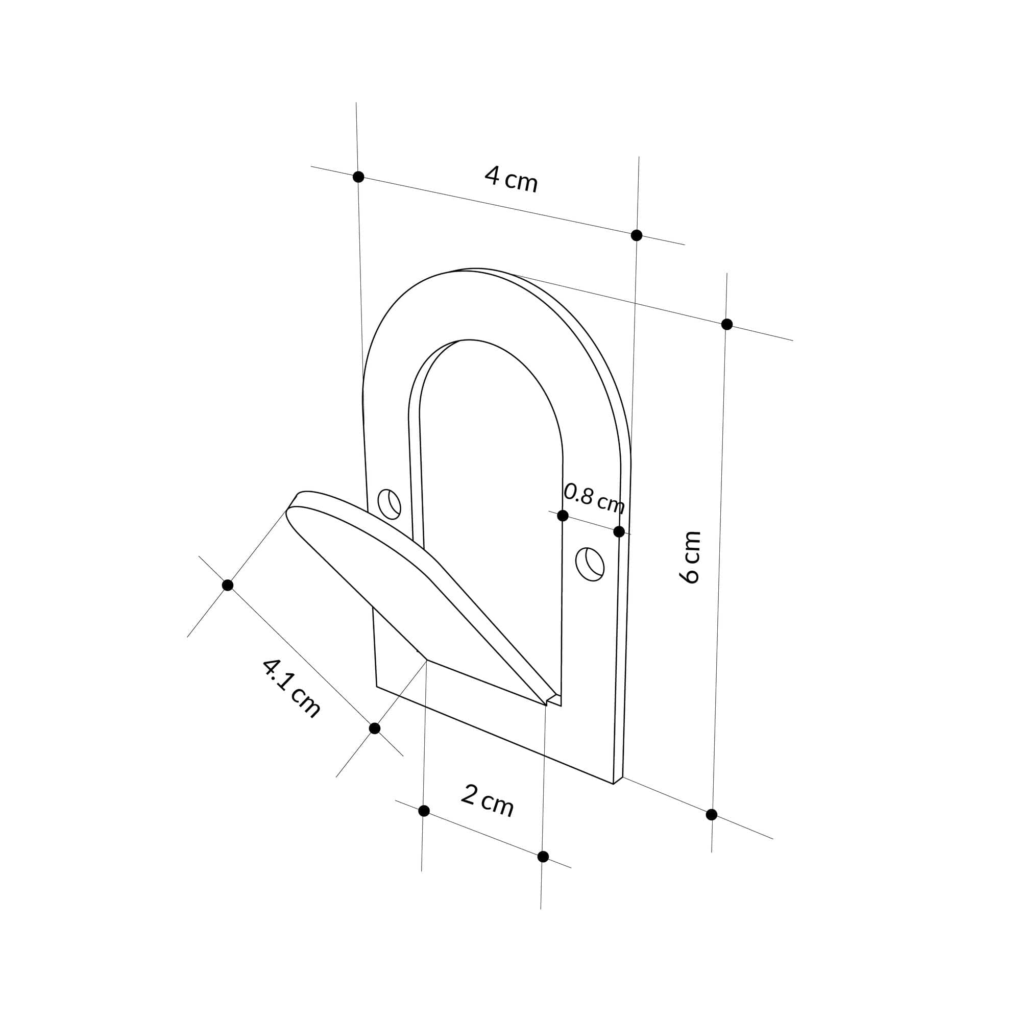 Set 3 carlige metalice pentru perete, Astra Negru, l4xA3,1xH6 cm (9)