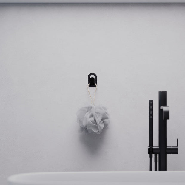 Set 3 carlige metalice pentru perete, Astra Negru, l4xA3,1xH6 cm (3)