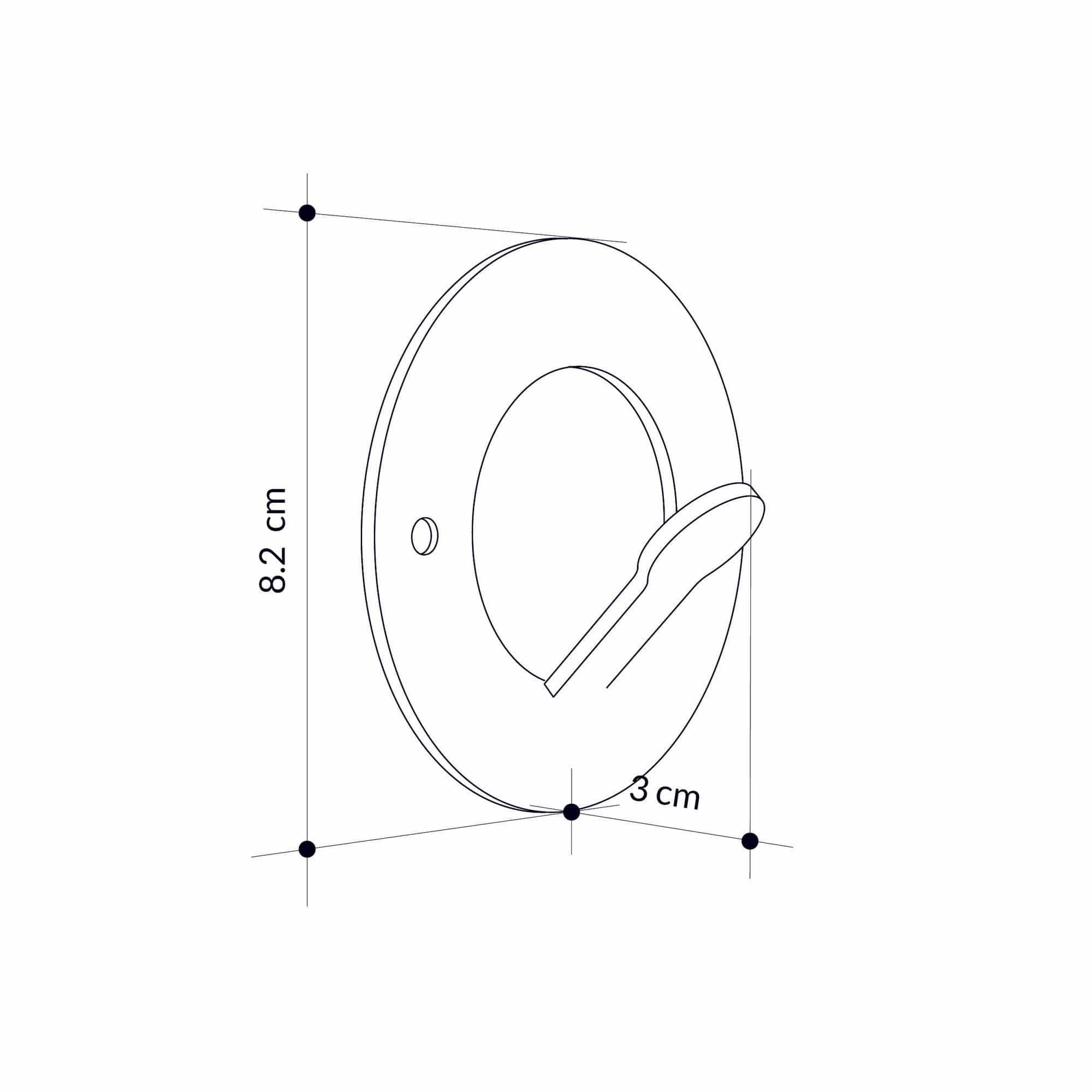 Set 3 carlige metalice pentru perete, Kaly Negru, l8,2xA3xH8,2 cm (7)
