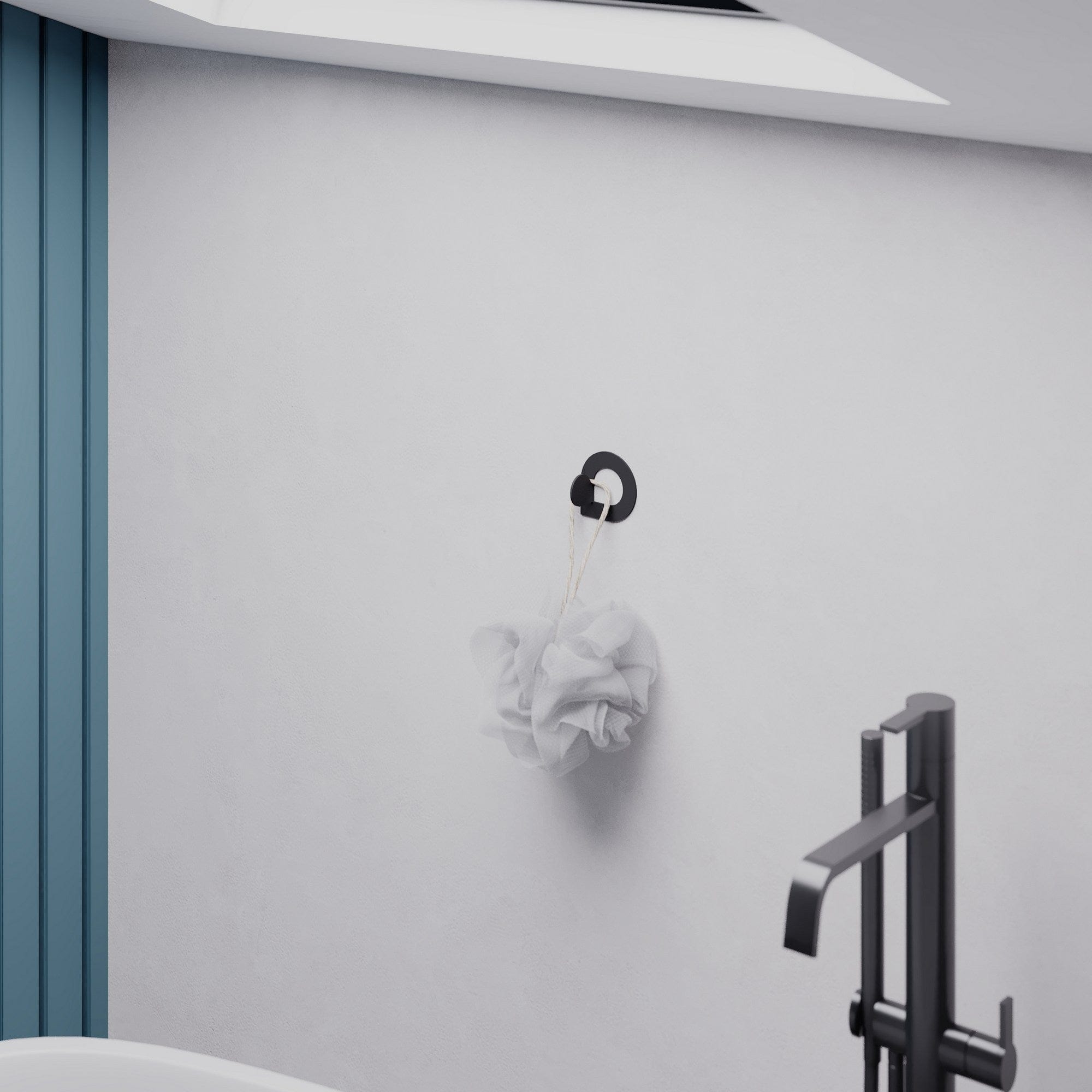 Set 3 carlige metalice pentru perete, Pino Negru, l6xA3,2xH6 cm (1)