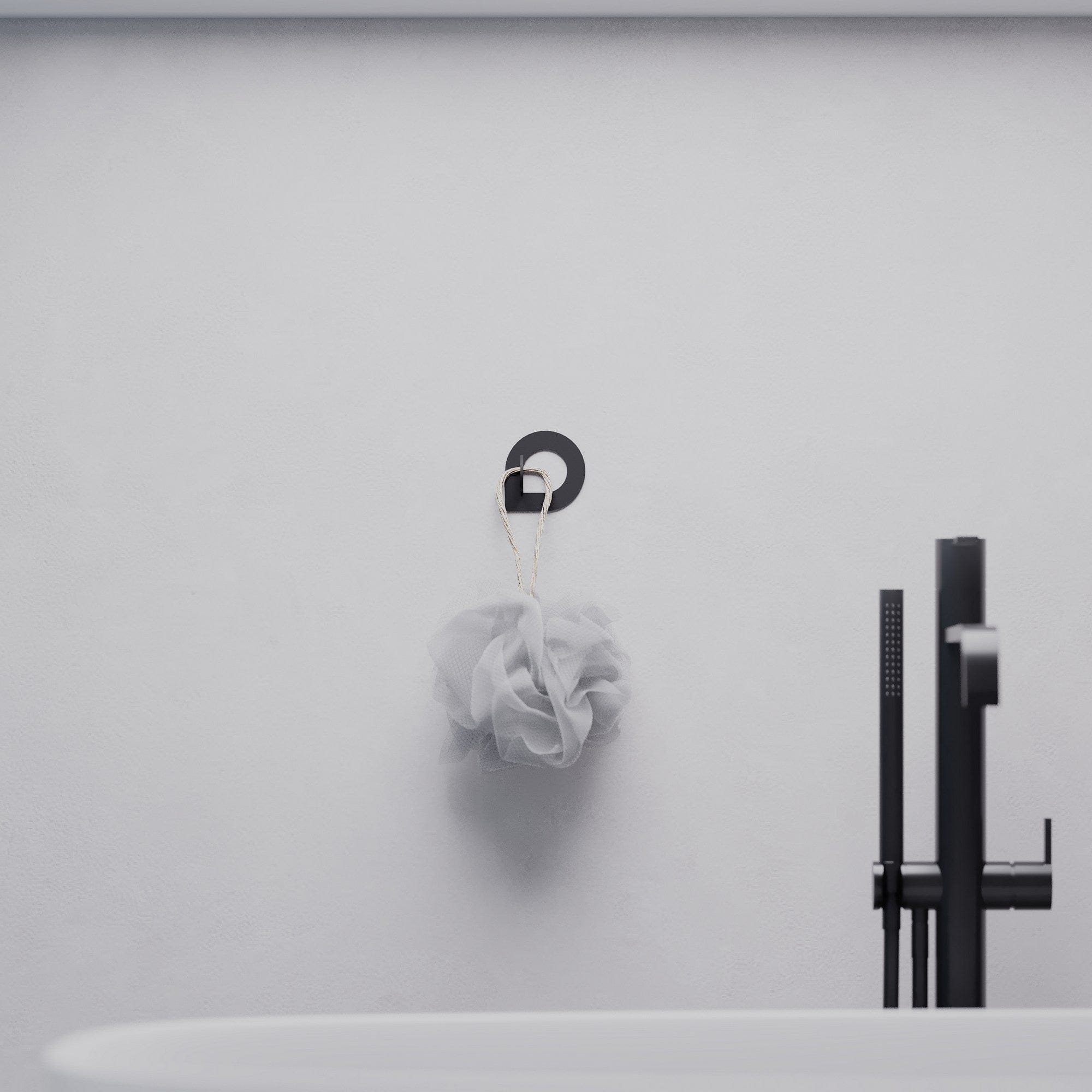 Set 3 carlige metalice pentru perete, Pino Negru, l6xA3,2xH6 cm (3)