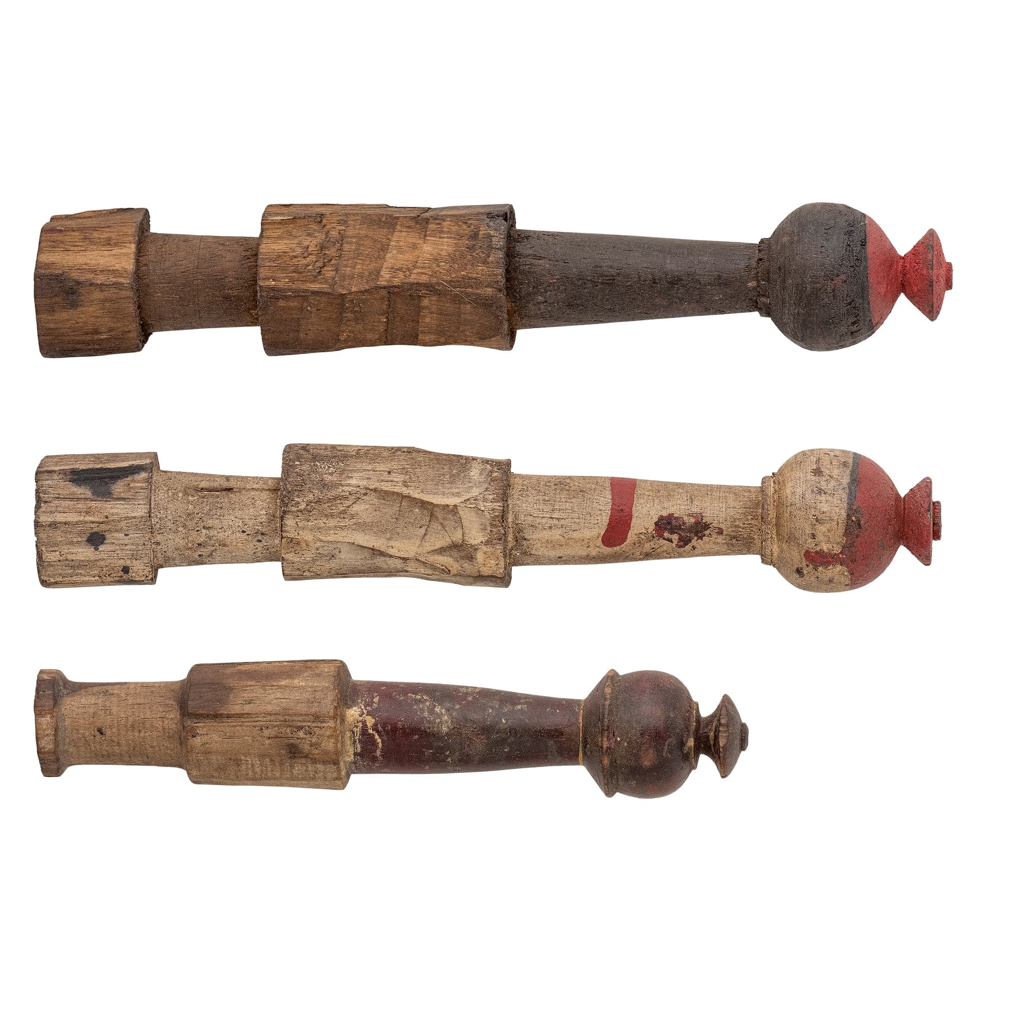 Set 3 decoratiuni din lemn, Barac Maro, Ø3,5xH20 cm (4)