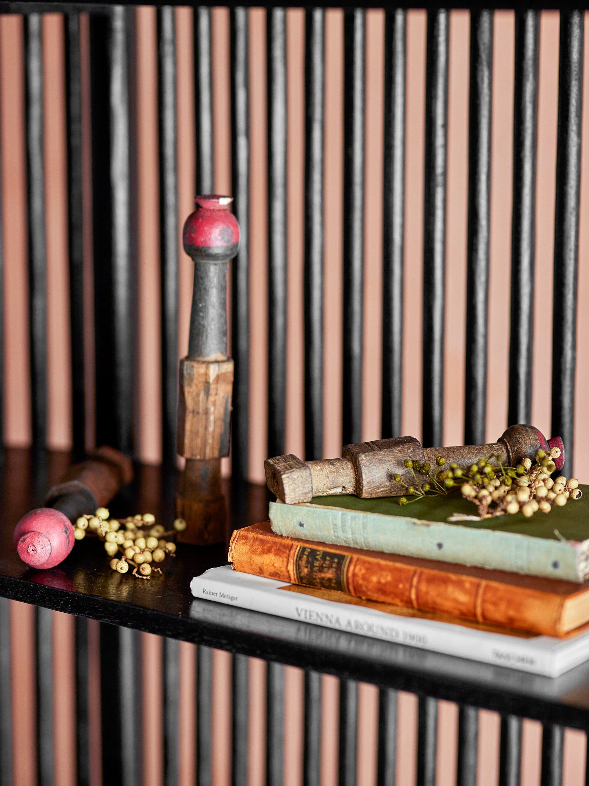 Set 3 decoratiuni din lemn, Barac Maro, Ø3,5xH20 cm (5)