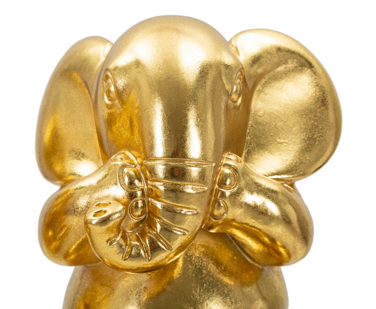 Set 3 decoratiuni din polirasina, Elephant Auriu, Ø15,5xH20,5 cm (4)