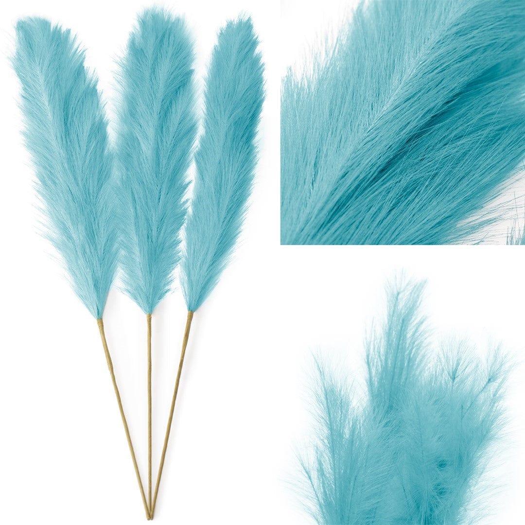 Decoking Set 3 fire flori artificiale, Pamply Bleu, H110 cm