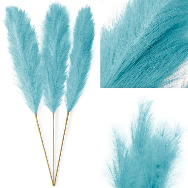 Decoking Set 3 fire flori artificiale, Pamply Bleu, H110 cm