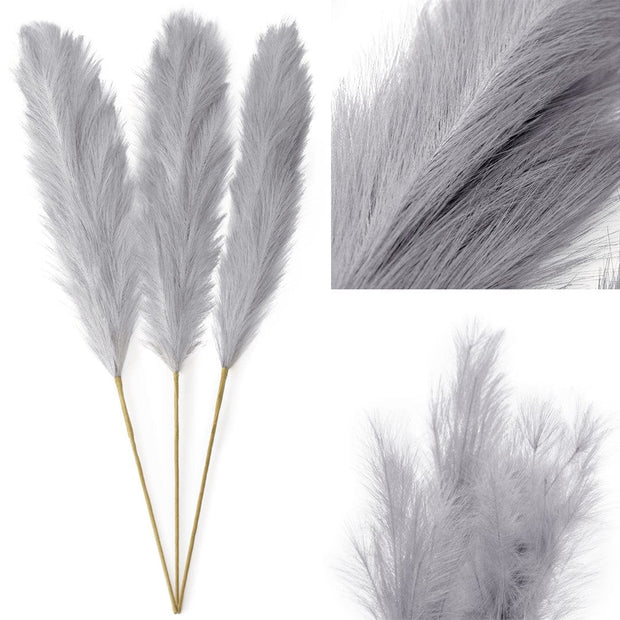 Decoking Set 3 fire flori artificiale, Pamply Gri, H110 cm