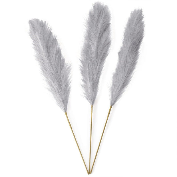 Decoking Set 3 fire flori artificiale, Pamply Gri, H110 cm