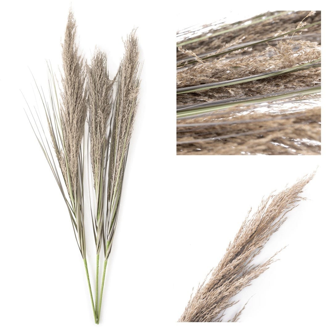 Decoking Set 3 fire flori artificiale, Pamply Verde Olive, H86 cm