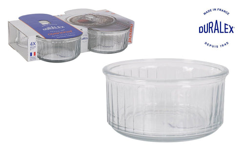 Set 4 boluri din sticla, Ovenchef Transparent, 240 ml