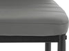 Dorel Home Set 4 scaune tapitate cu piele ecologica si picioare metalice, Sandy Gri / Negru, l42xA53xH98 cm