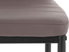 Dorel Home Set 4 scaune tapitate cu piele ecologica si picioare metalice, Sandy Maro / Negru, l42xA53xH98 cm