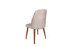 Asir Set 4 scaune tapitate cu stofa si picioare din lemn, Alfa 465-V4 Velvet Grej / Nuc, l50xA49xH90 cm