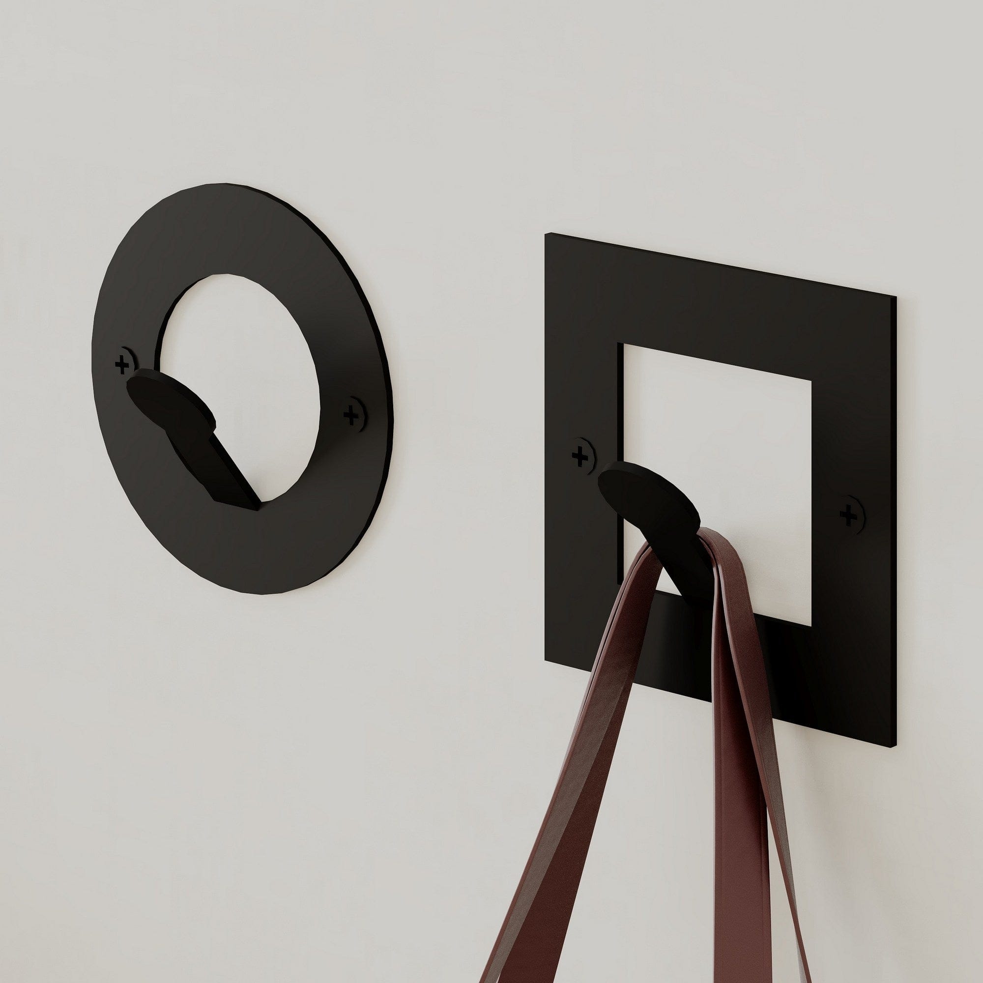 Set 5 carlige metalice pentru perete, Kaly Negru, l8,2xA3xH8,2 cm (2)