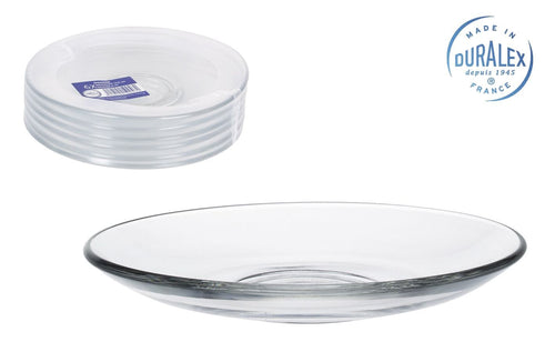 Set 6 farfurii din sticla, Gigogne Transparent, Ø13.4xH2.2 cm