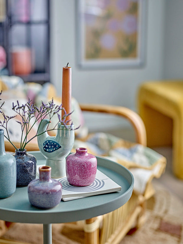 Set 7 vaze decorative din ceramica, Maien Verde, Ø7xH14 cm (1)