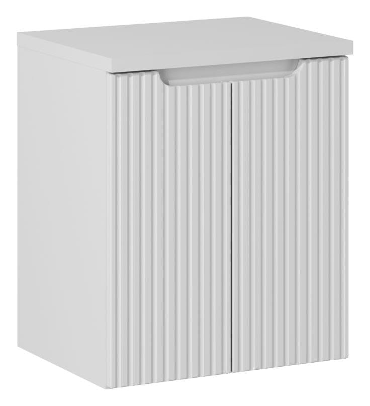 Set baie masca cu blat, cu 2 usi 50 cm, Now Alb