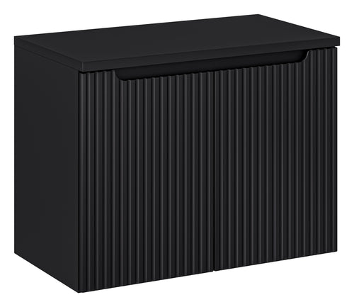 Set baie masca cu blat, cu 2 usi 80 cm, Nob Negru