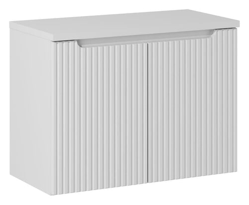 Set baie masca cu blat, cu 2 usi 80 cm, Now Alb