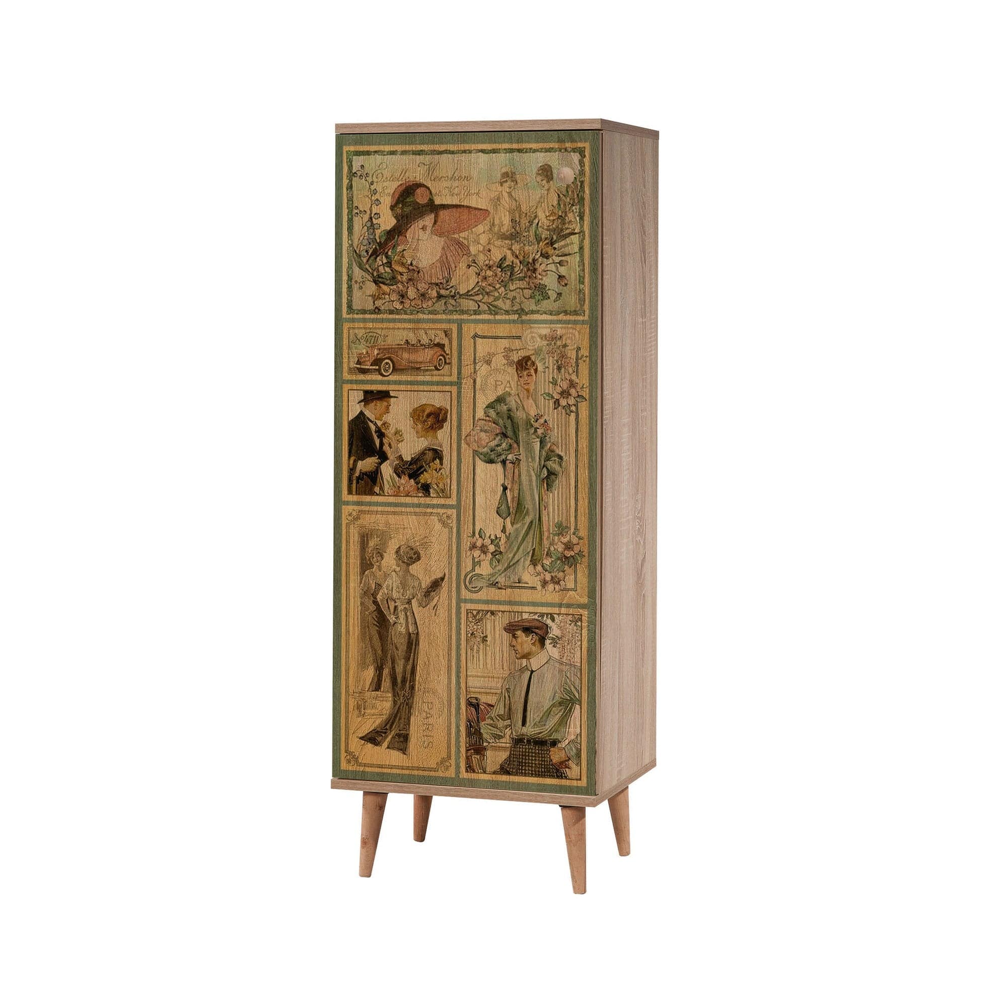 Asir Set de mobila hol din pal, 2 piese, Filinta 732-1070 Multicolor / Verde