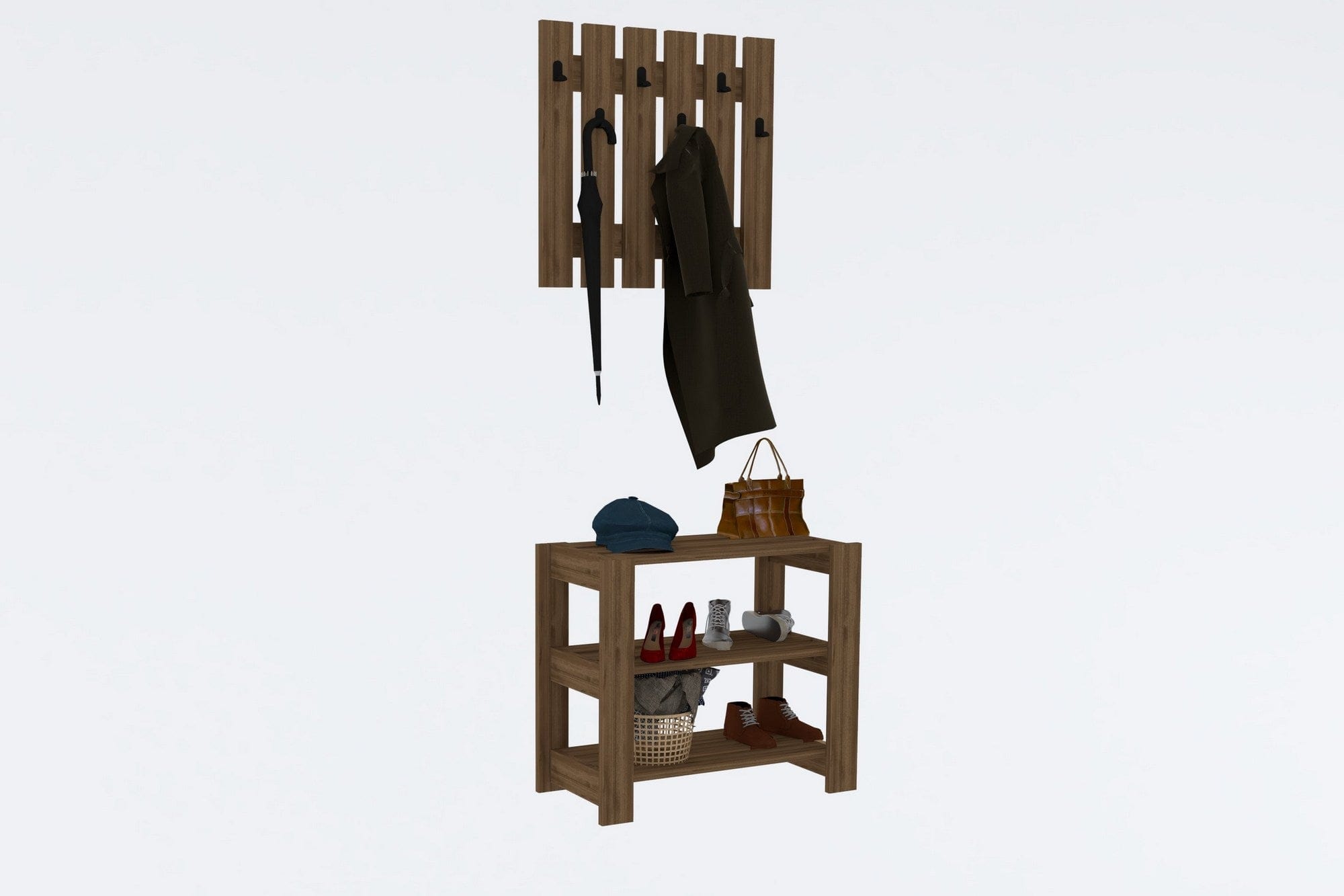 Asir Set de mobila hol din pal, 2 piese, Friends Nuc