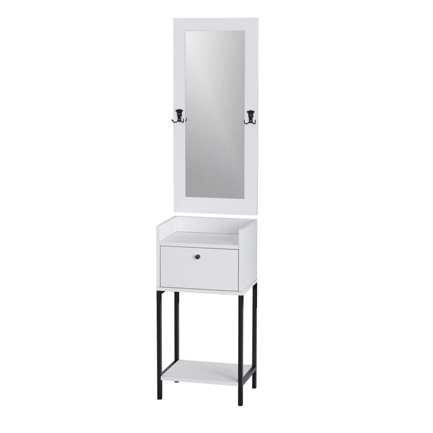 Asir Set de mobila hol din pal, 2 piese, Isabell Alb / Negru