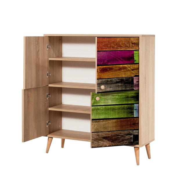 Asir Set de mobila hol din pal, 2 piese, Multilux 726-1053 Multicolor / Antracit