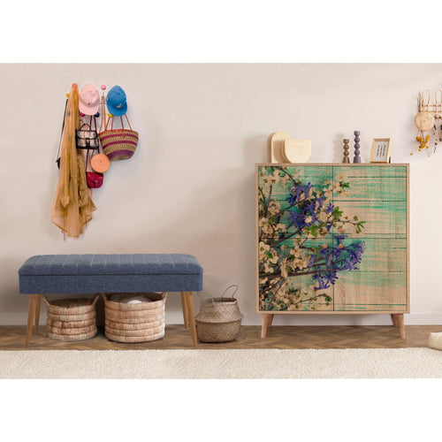 Asir Set de mobila hol din pal, 2 piese, Multilux 727-1048 Multicolor / Bleumarin