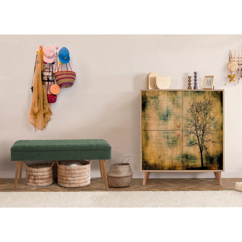 Asir Set de mobila hol din pal, 2 piese, Multilux 729-1070 Multicolor / Verde