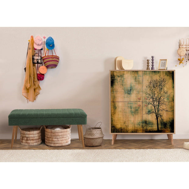 Asir Set de mobila hol din pal, 2 piese, Multilux 729-1070 Multicolor / Verde