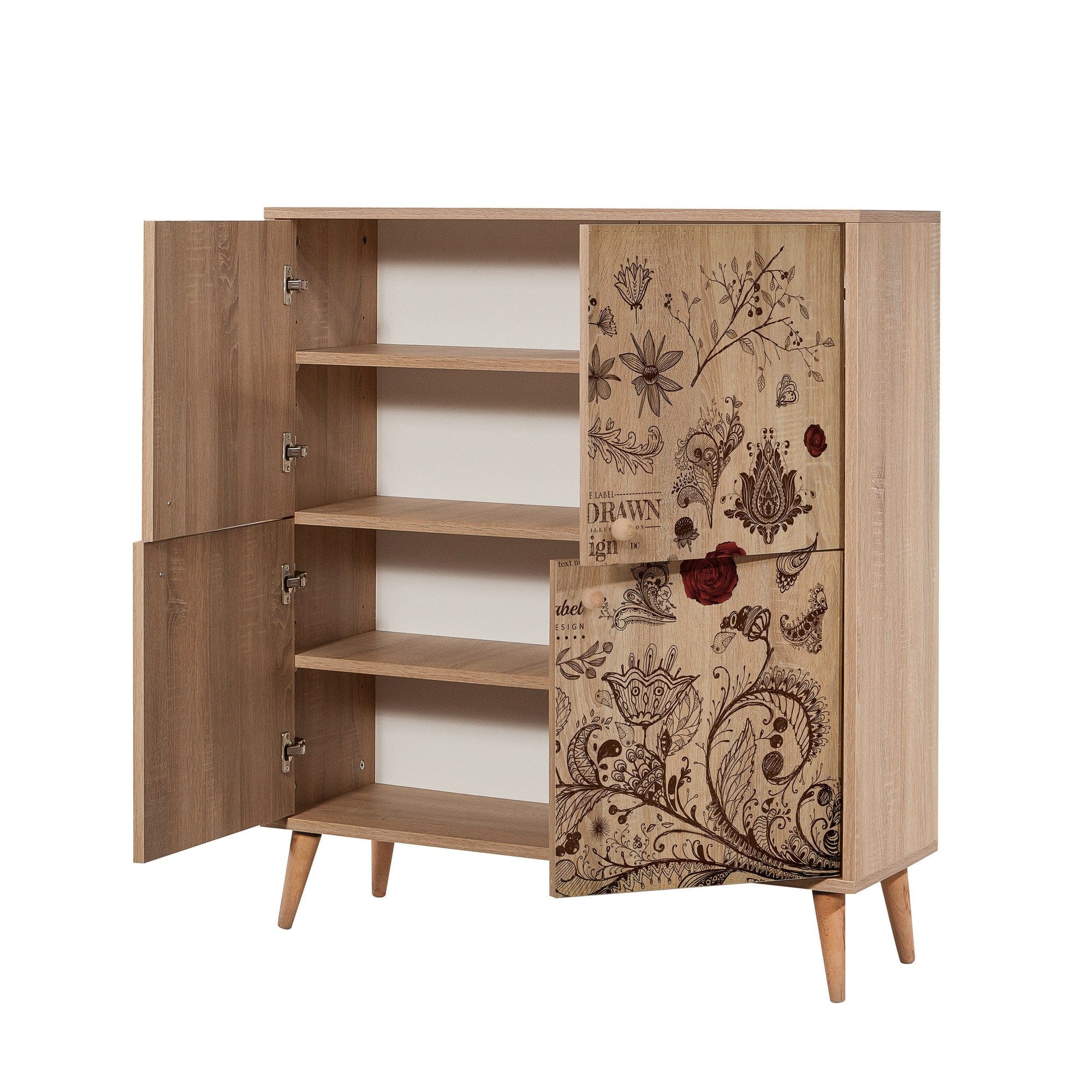 Asir Set de mobila hol din pal, 2 piese, Multilux 731-900 Multicolor / Cappuccino