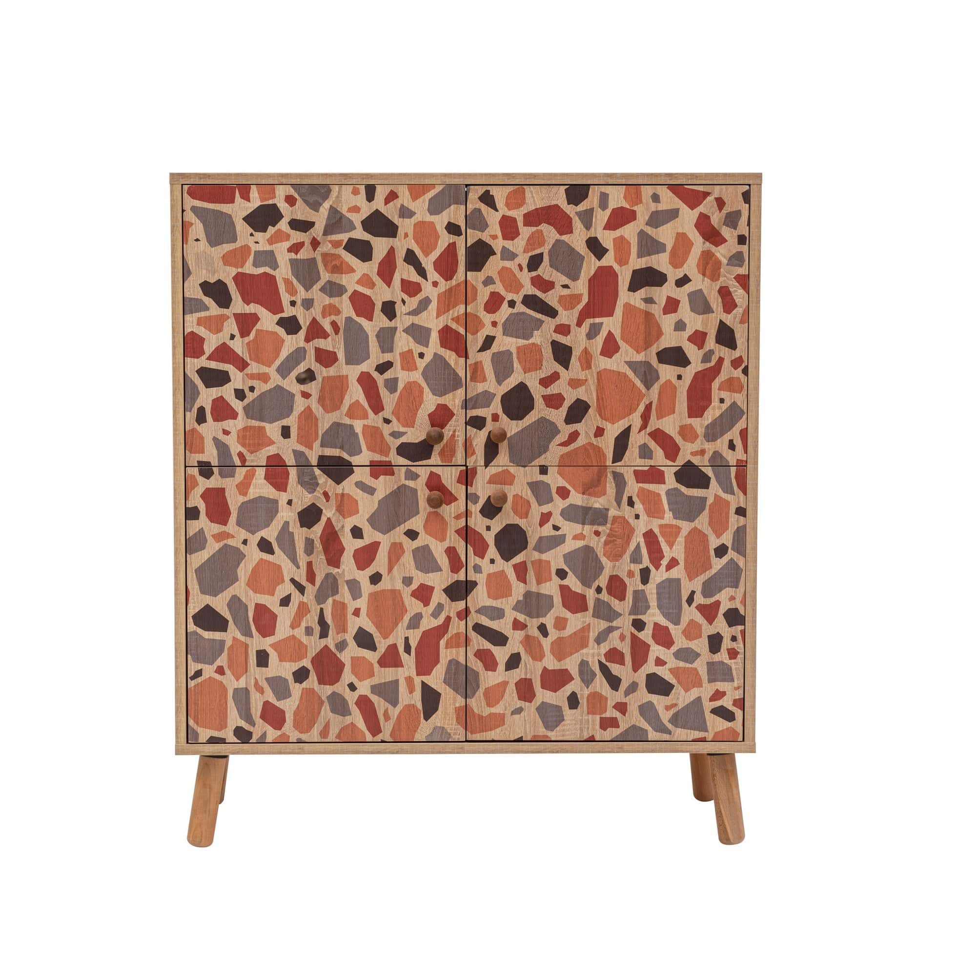 Set de mobila hol din pal, 2 piese, Multilux Pebble 1070 Multicolor / Verde (3)