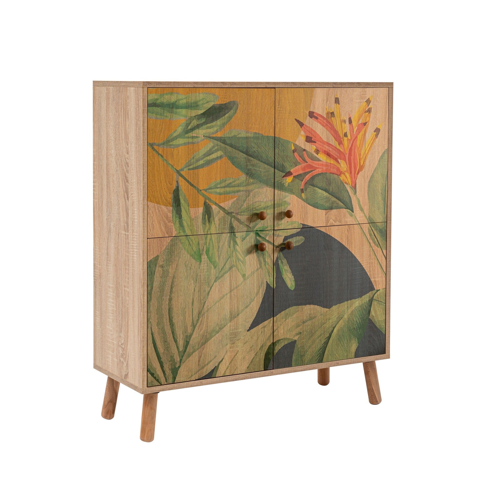 Asir Set de mobila hol din pal, 2 piese, Multilux Saka 1070 Multicolor / Verde