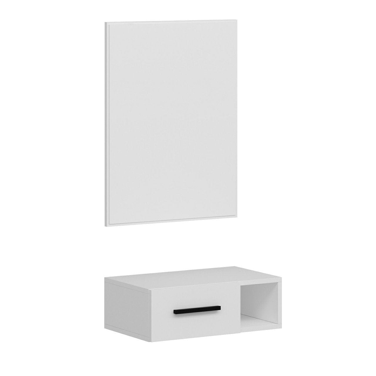 Set de mobila hol din pal, 2 piese, Noah 7193 Alb (3)