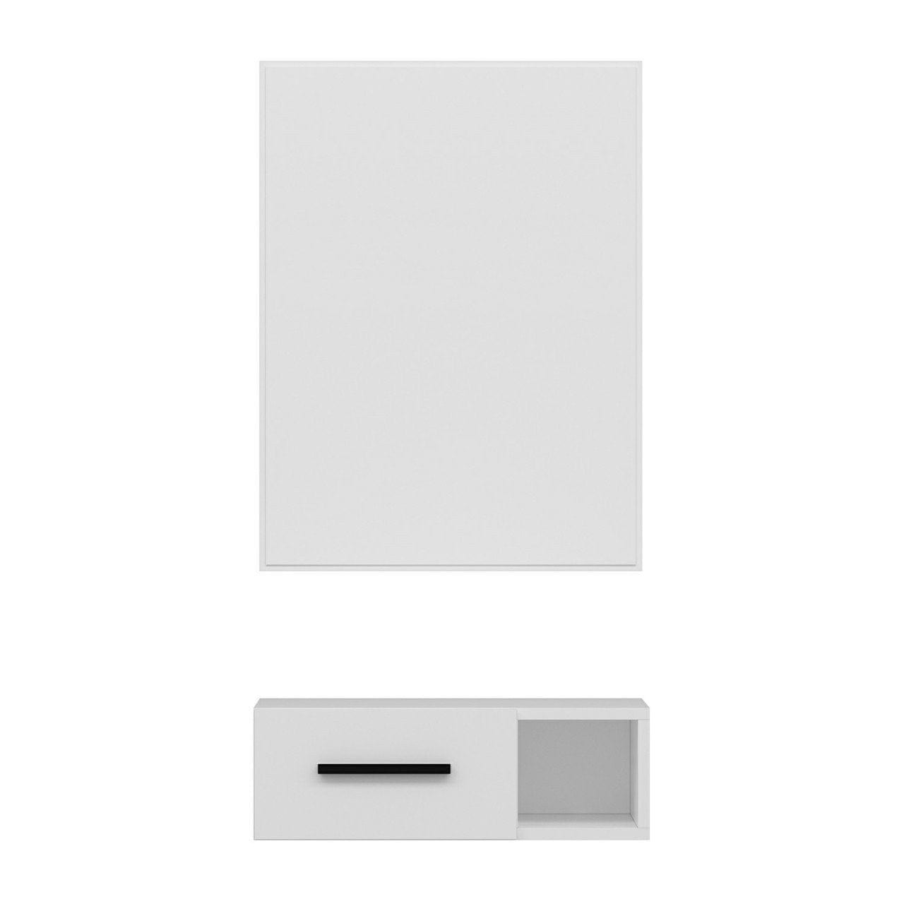 Set de mobila hol din pal, 2 piese, Noah 7193 Alb (4)