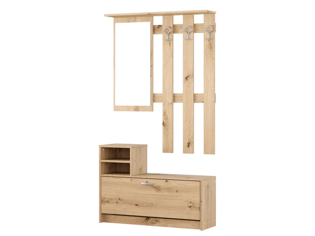 Vitorog Set de mobila hol din pal, 2 piese, Opal Stejar Artisan