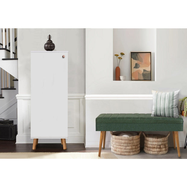 Set de mobila hol din pal, 2 piese, Vegas 200-1070 Alb / Verde