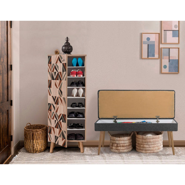 Asir Set de mobila hol din pal, 2 piese, Vegas 914-1053 Multicolor / Antracit